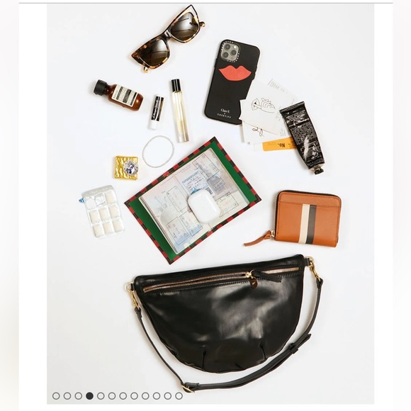 Clare V Grande Fanny Black/Cream Woven Checker Crossbody Bag Gorgeous w/dustbag - Picture 4 of 17